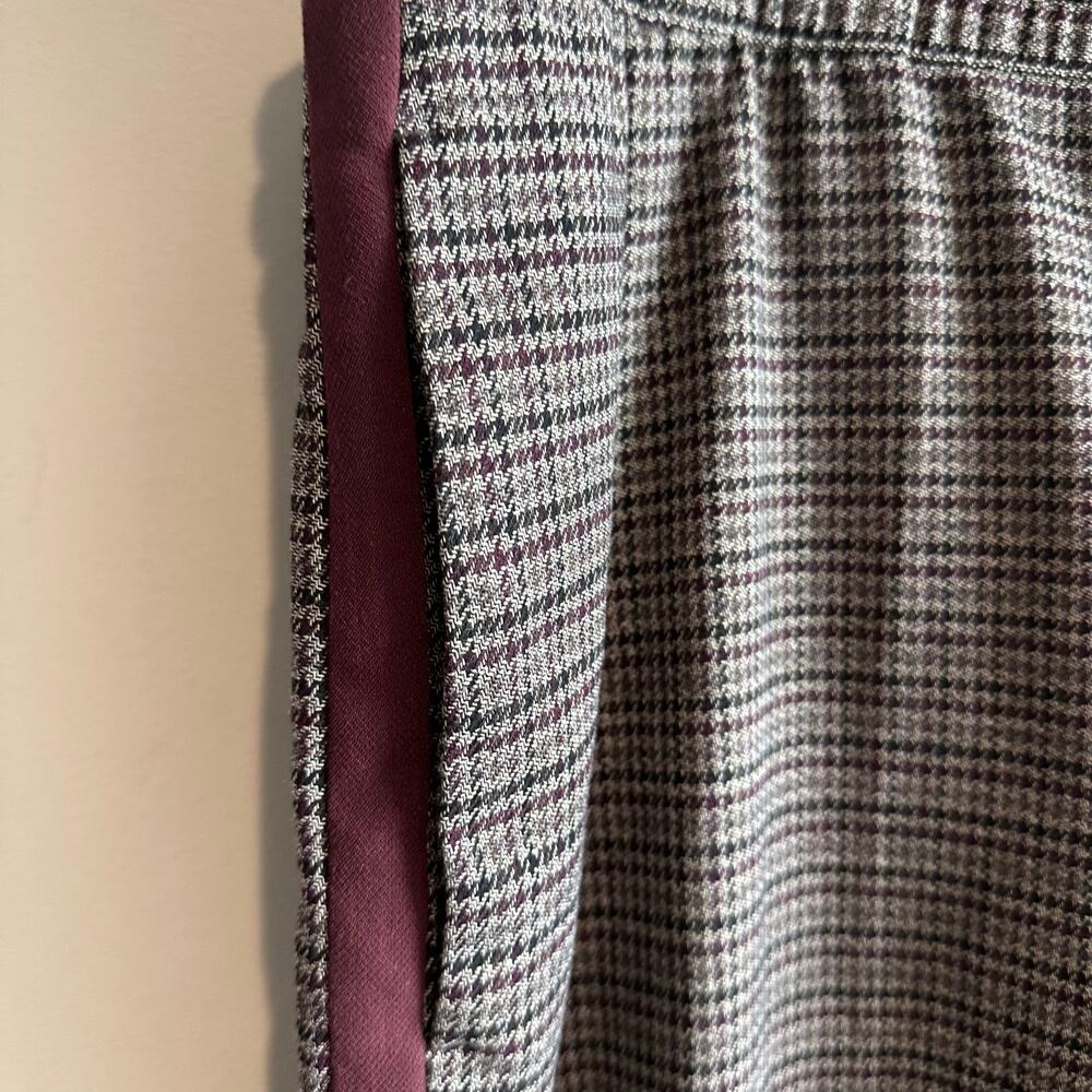 Banana Republic Straight Mid Rise Pull on Pant Multi Houndstooth XXL - Picture 6 of 13